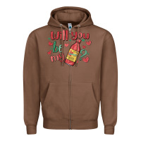 Chestnut will you be my Zipper Hoodie - MaliasSmallBusiness