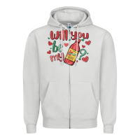 Dove Grey will you be my Zipper Hoodie - MaliasSmallBusiness