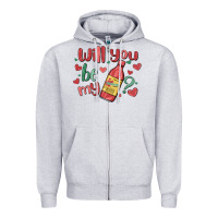 Heather Grey will you be my Zipper Hoodie - MaliasSmallBusiness