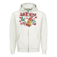 Oatmeal Heather will you be my Zipper Hoodie - MaliasSmallBusiness