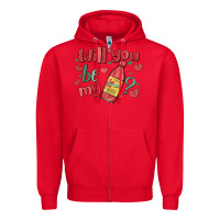 Red will you be my Zipper Hoodie - MaliasSmallBusiness