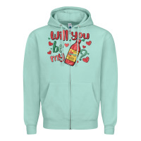 Seafoam will you be my Zipper Hoodie - MaliasSmallBusiness