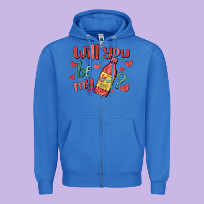 Will You Be My Zipper Hoodie Designed By Maliassmallbusiness