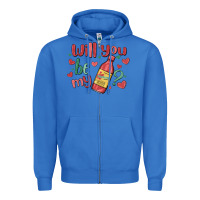 True Royal will you be my Zipper Hoodie - MaliasSmallBusiness
