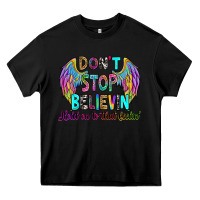 Black don't stop believin' hold on to that feelin' Heavy Core Tee - RanaPortraitStore
