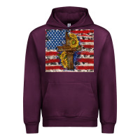 Mauve Wine jesus christ with american flag Urban Hoodie - TumblerDesignByShophia