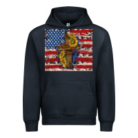 Navy jesus christ with american flag Urban Hoodie - TumblerDesignByShophia