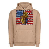Pigment Burro jesus christ with american flag Urban Hoodie - TumblerDesignByShophia
