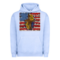 Pigment Grape Ice jesus christ with american flag Urban Hoodie - TumblerDesignByShophia