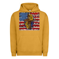 Pigment Peanut Butter jesus christ with american flag Urban Hoodie - TumblerDesignByShophia