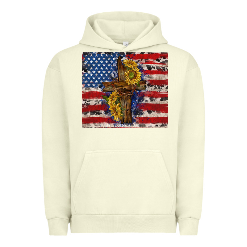 Jesus Christ With American Flag Urban Hoodie by TumblerDesignByShophia | Teevron