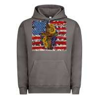 Pigment Tornado jesus christ with american flag Urban Hoodie - TumblerDesignByShophia