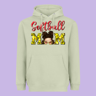 Softball Mom Heavyweight Hoodie Designed By Bundleandbundleshop