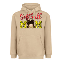Mushroom Softball Mom Heavyweight Hoodie - BundleAndBundleShop