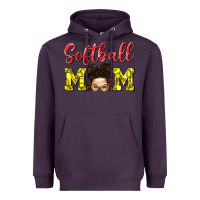 Plum Softball Mom Heavyweight Hoodie - BundleAndBundleShop