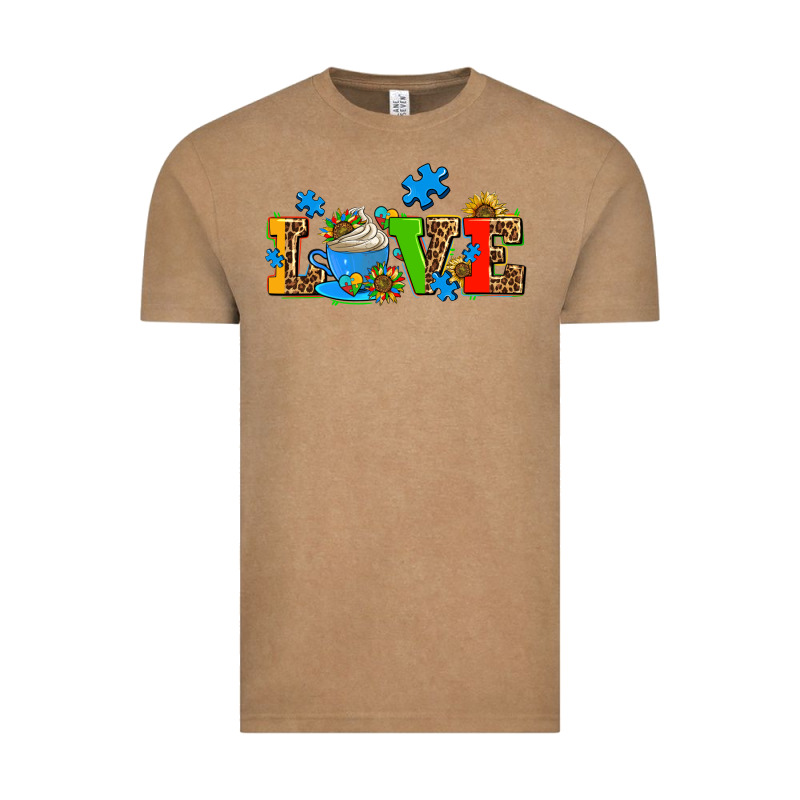 Autism Coffee Cup With Sunflower Vintage Tee by AdoDesignShop | Teevron
