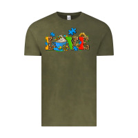 Vintage Olive autism coffee cup with sunflower Vintage Tee - AdoDesignShop
