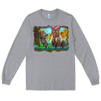 Heather Grey mama bear sees all with sunflowers Long Sleeve Tee - Artiststas