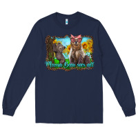 Navy mama bear sees all with sunflowers Long Sleeve Tee - Artiststas
