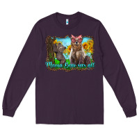 Plum mama bear sees all with sunflowers Long Sleeve Tee - Artiststas