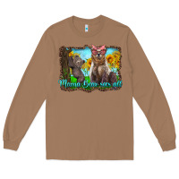 Toasted Coconut mama bear sees all with sunflowers Long Sleeve Tee - Artiststas