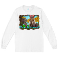 White mama bear sees all with sunflowers Long Sleeve Tee - Artiststas