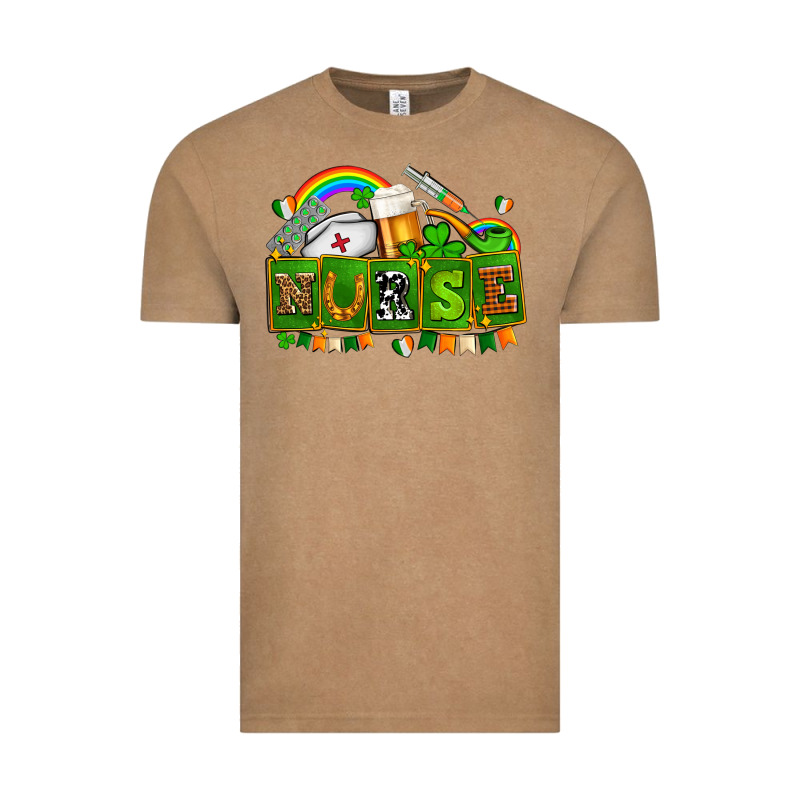 St Patricks Nurse Vintage Tee by AdoDesignShop | Teevron
