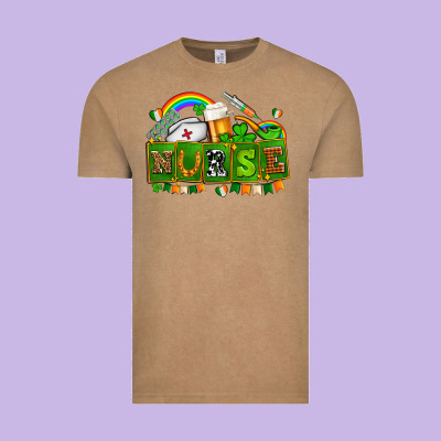 St Patricks Nurse Vintage Tee Designed By Adodesignshop