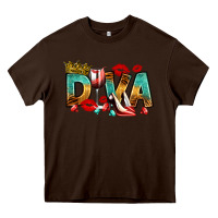 Chocolate Brown diva Heavy Core Tee - RanaPortraitStore