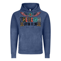 Vintage Denim freedom john Vintage Hoodie - CowhideDigitalArt