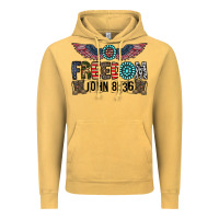 Vintage Mustard freedom john Vintage Hoodie - CowhideDigitalArt