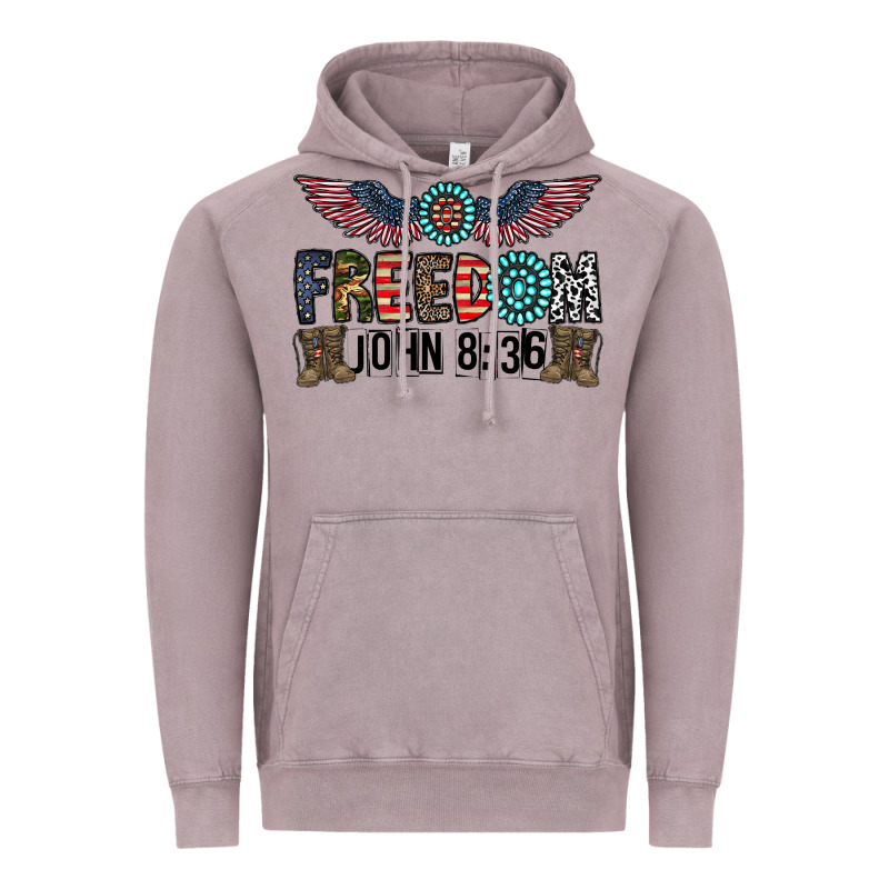 Freedom John Vintage Hoodie by CowhideDigitalArt | Teevron