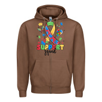 Chestnut support squad autism Zipper Hoodie - MaliasSmallBusiness