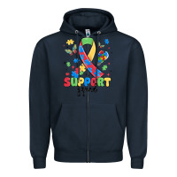 Navy support squad autism Zipper Hoodie - MaliasSmallBusiness