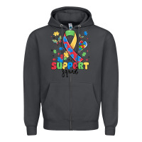 Smoke support squad autism Zipper Hoodie - MaliasSmallBusiness