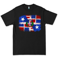 Black dominican and puerto rico flag Premium Tee - texasbilliewilder