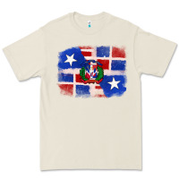Bone dominican and puerto rico flag Premium Tee - texasbilliewilder