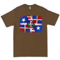 Cacao dominican and puerto rico flag Premium Tee - texasbilliewilder