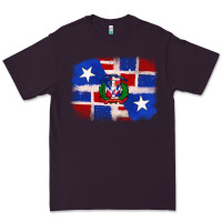 Plum dominican and puerto rico flag Premium Tee - texasbilliewilder