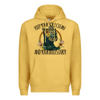 Antique Gold Keep Your Soul Clean And Your Boots Dırty Cowgirl Boots Premium Hoodie - Bettercallsaul
