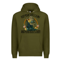 Army Green Keep Your Soul Clean And Your Boots Dırty Cowgirl Boots Premium Hoodie - Bettercallsaul