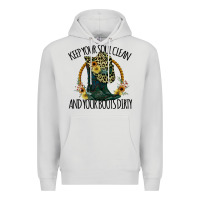 Dove Grey Keep Your Soul Clean And Your Boots Dırty Cowgirl Boots Premium Hoodie - Bettercallsaul