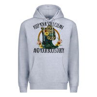 Heather Grey Keep Your Soul Clean And Your Boots Dırty Cowgirl Boots Premium Hoodie - Bettercallsaul