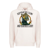 Pale Pink Keep Your Soul Clean And Your Boots Dırty Cowgirl Boots Premium Hoodie - Bettercallsaul