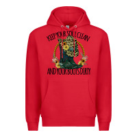 Red Keep Your Soul Clean And Your Boots Dırty Cowgirl Boots Premium Hoodie - Bettercallsaul