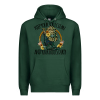 Sports Green Keep Your Soul Clean And Your Boots Dırty Cowgirl Boots Premium Hoodie - Bettercallsaul