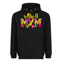 Black Softball Mom Breast Cancer Heavyweight Hoodie - BundleAndBundleShop