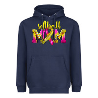 Navy Softball Mom Breast Cancer Heavyweight Hoodie - BundleAndBundleShop
