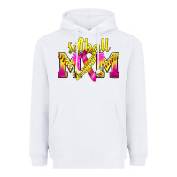 White Softball Mom Breast Cancer Heavyweight Hoodie - BundleAndBundleShop