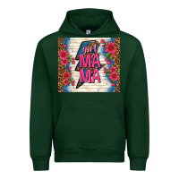 Forest Green girl mama thunder with flowers Urban Hoodie - TumblerDesignByShophia